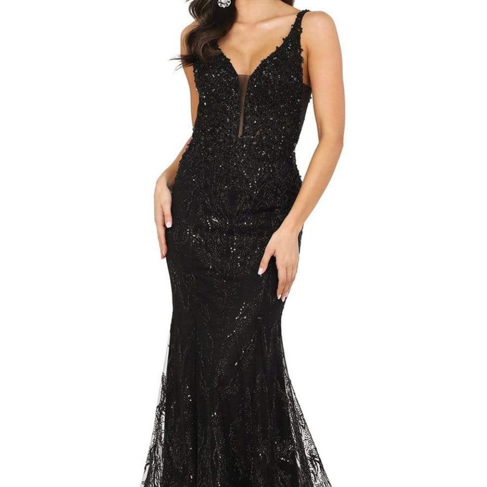 Dancing Queen - 2963  Embellished Trumpet Dress